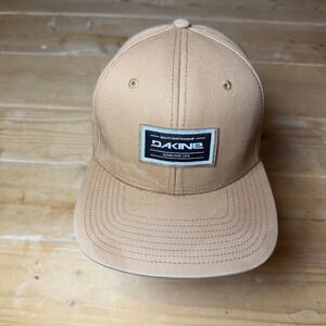 Dakine Mens Tan Khaki Snapback Hat Flat Brim Adjustable Skate Surf Cap 10000850